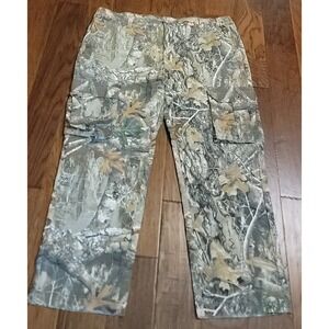 RealTree Green Camo Elastic Waist Hunting‎ Cargo Pants Sz XXL 44-46x31.5 Men's